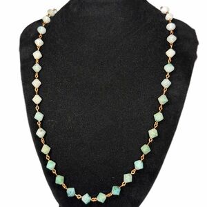Chrysoprase necklace handmade copper